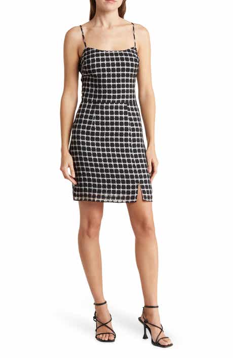 Kallan Grid Pattern Minidress