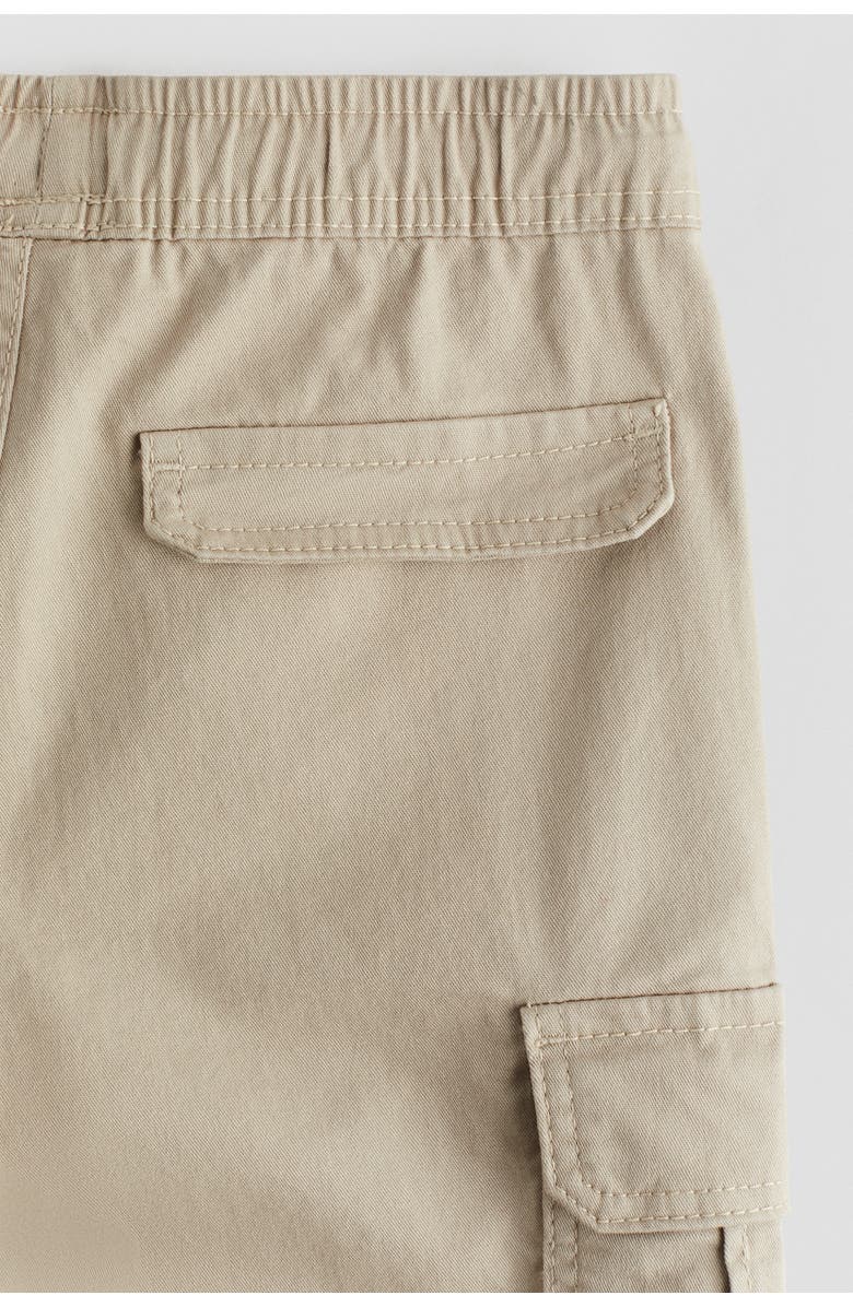H&M Cotton Cargo Joggers, Alternate, color, Beige