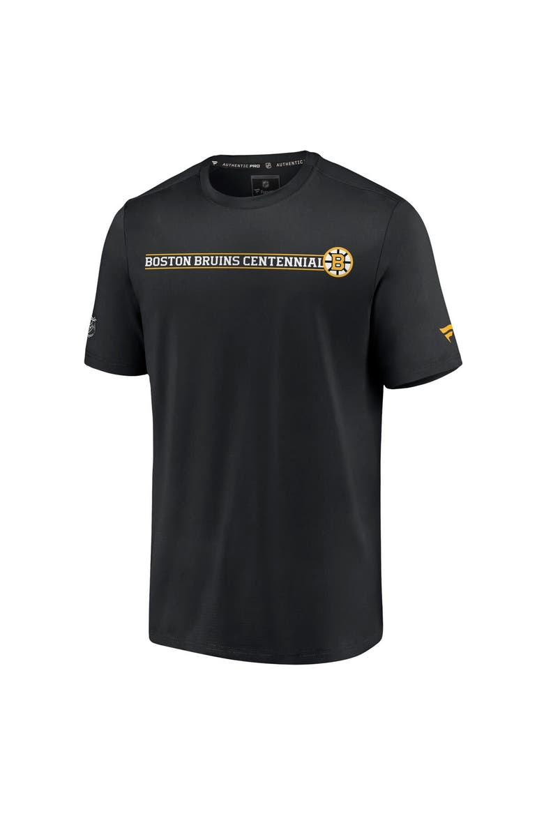 Men's Fanatics Branded  Black Boston Bruins Authentic Pro Centennial Banner T-Shirt, Alternate, color, Black