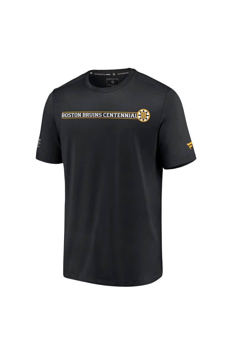 FANATICS Men's Fanatics Branded  Black Boston Bruins Authentic Pro Centennial Banner T-Shirt, Alternate, color, Black