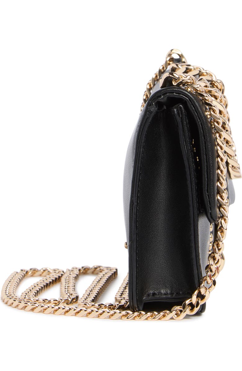 Rebecca Minkoff Edie Studded Leather Crossbody Bag, Alternate, color, Black