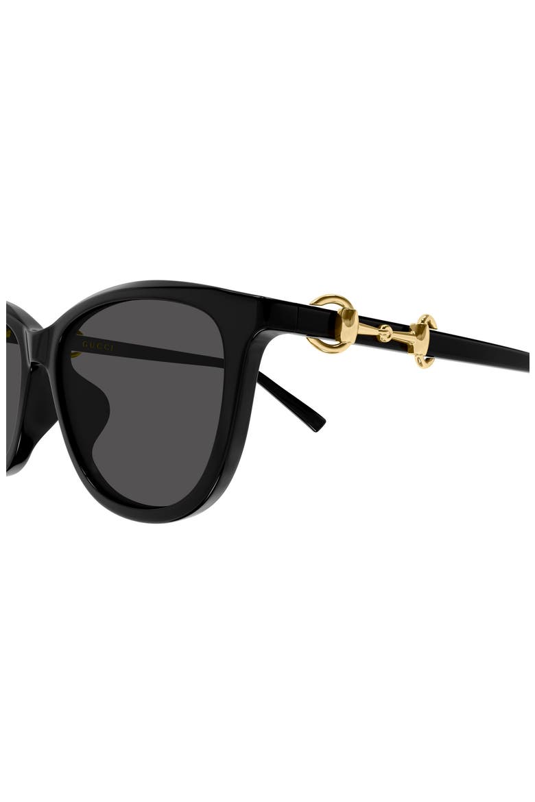 GG2220SK 56mm Gradient Round Sunglasses, Alternate, color, BLACK