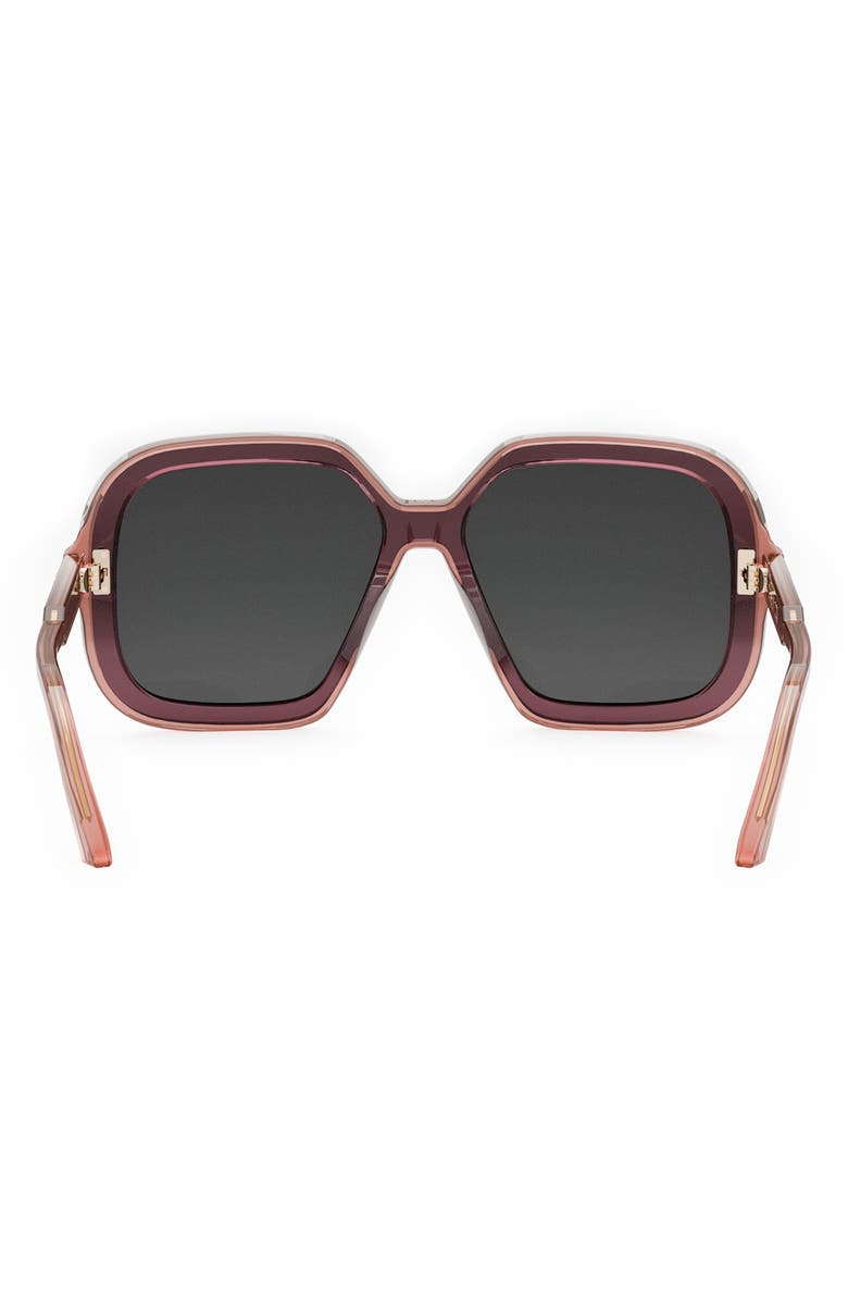 DIOR Highlight 57mm Square Sunglasses, Alternate, color, Bordeaux/ Orange/ Smoke