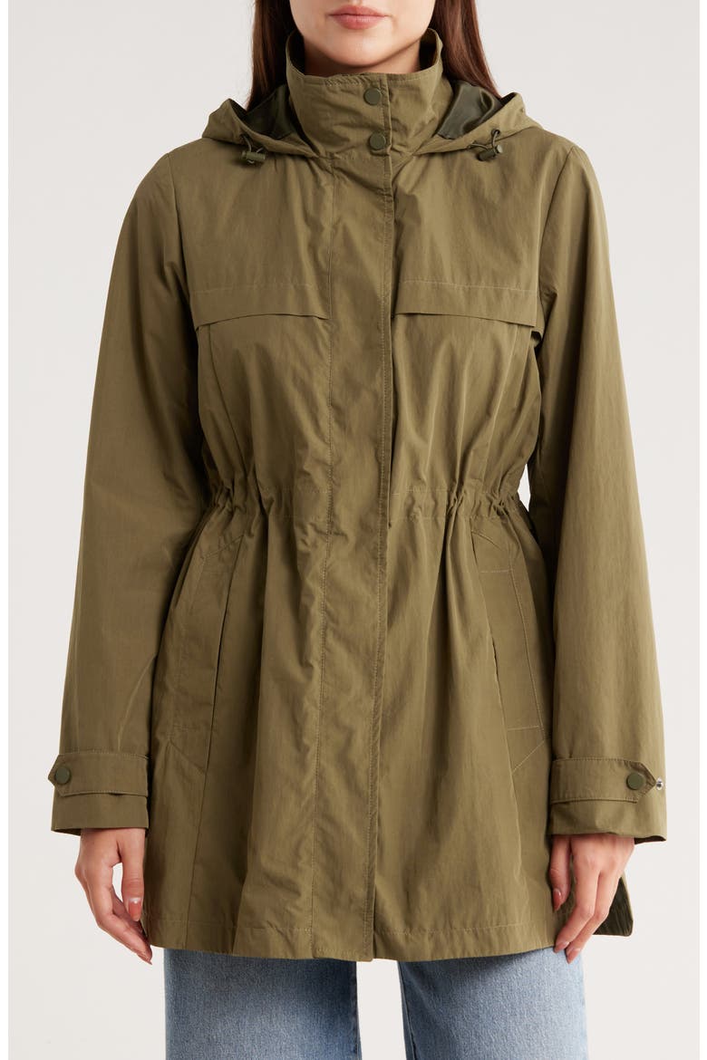 Lightweight Anorak, Main, color, OLIVE/ PLAID