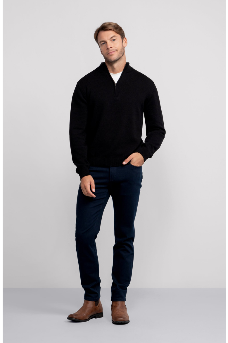 Jetsetter Quarter-Zip Sweater, Alternate, color, True Black
