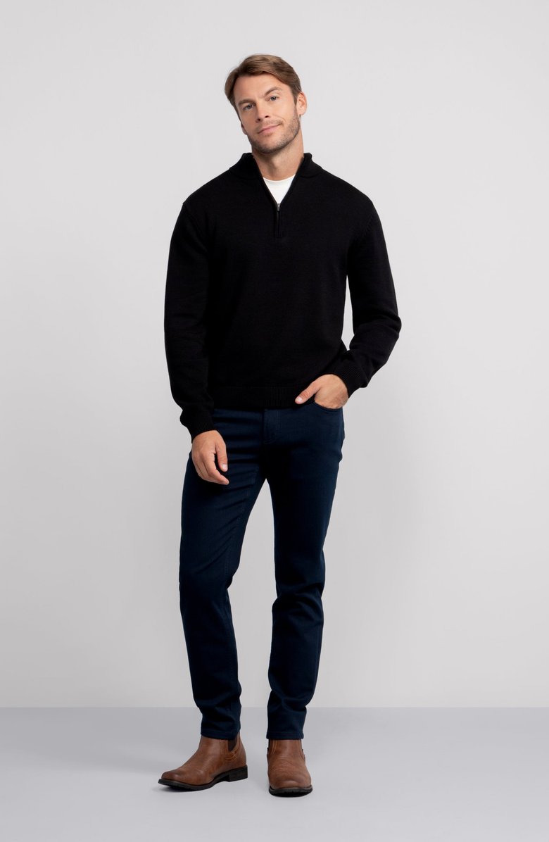 Jack Archer Jetsetter Quarter-Zip Sweater, Alternate, color, True Black