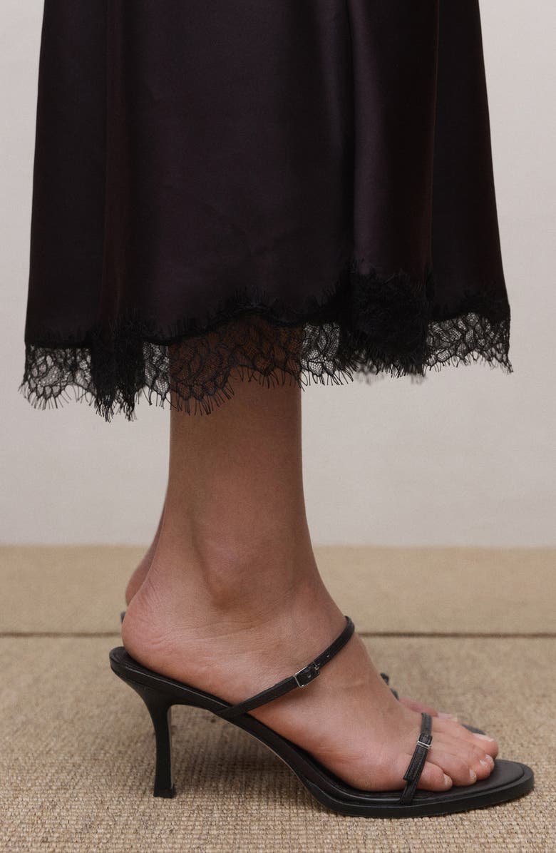 MANGO Buckle Strap Sandal, Alternate, color, Chocolate