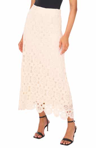 Vince Camuto Crochet Cotton Blend Maxi Skirt