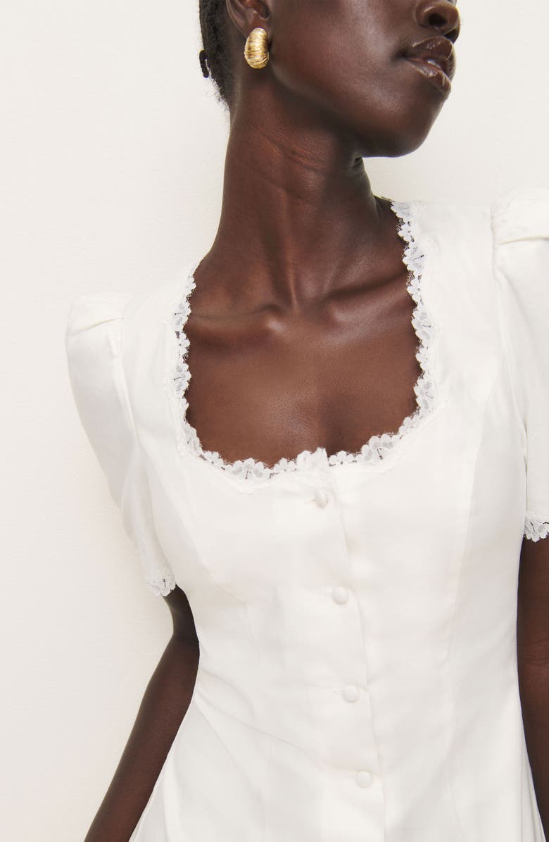 Reformation Alida Organic Cotton Button-Up Midi Dress, Alternate, color,