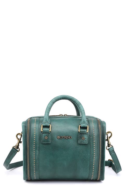 Mini Trunk Leather Crossbody Bag