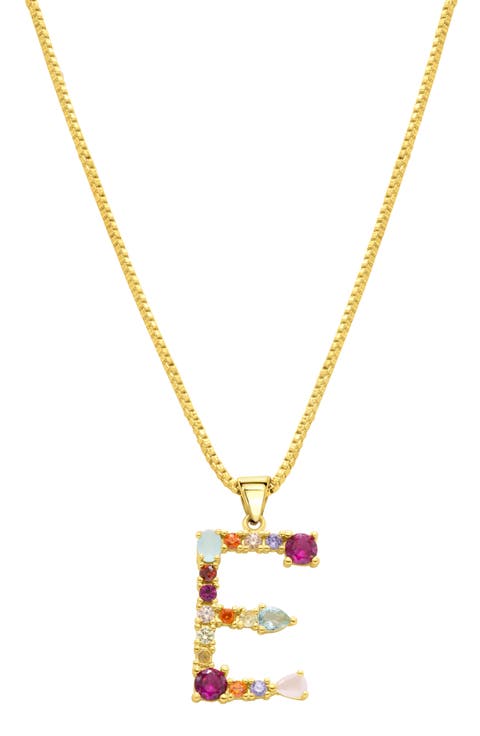 CZ Initial Pendant Necklace