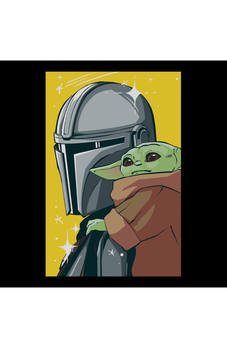Star Wars: The Mandalorian and Grogu Boy's Star Wars The Mandalorian and Grogu Retro Animated The Child Art  Graphic T-Shirt, Alternate, color, Black