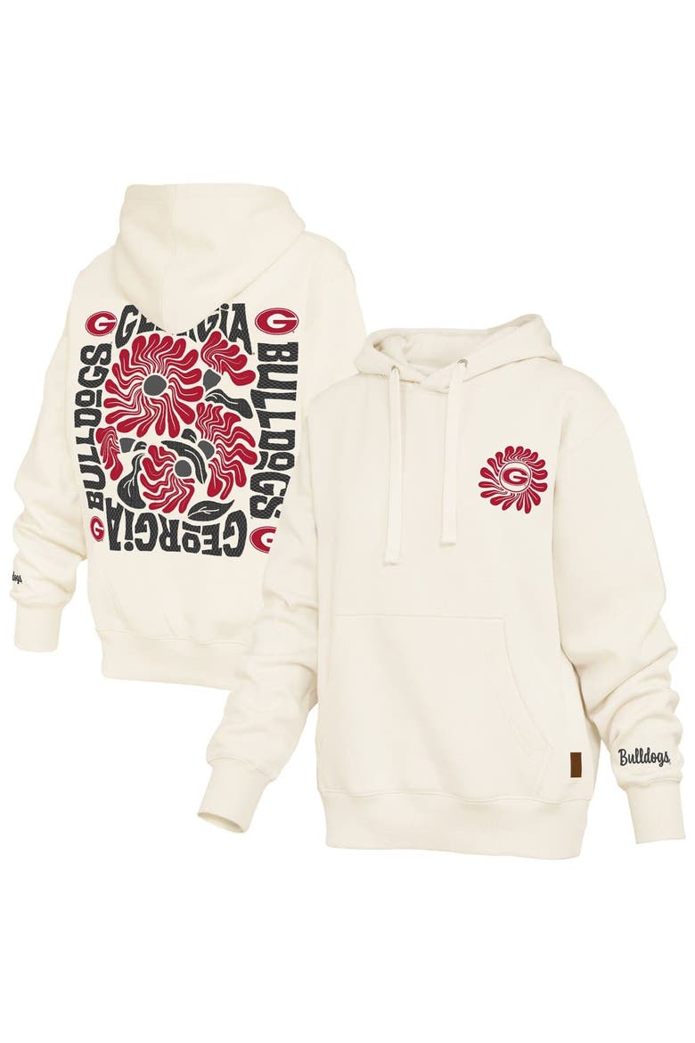Women's Pressbox  Cream Georgia Bulldogs Elena Janise Hoodie, Main, color, Cream