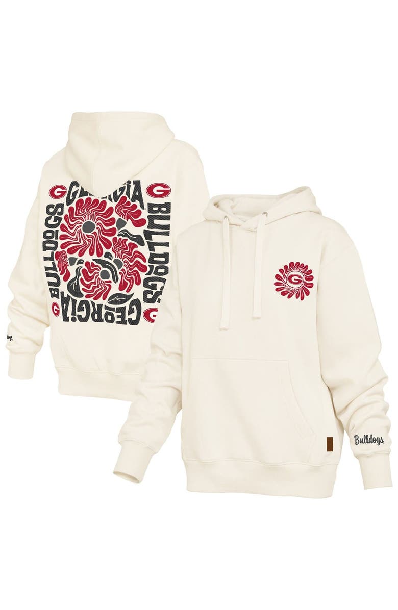 PRESSBOX Women's Pressbox Cream Georgia Bulldogs Elena Janise Hoodie, Main, color, Cream