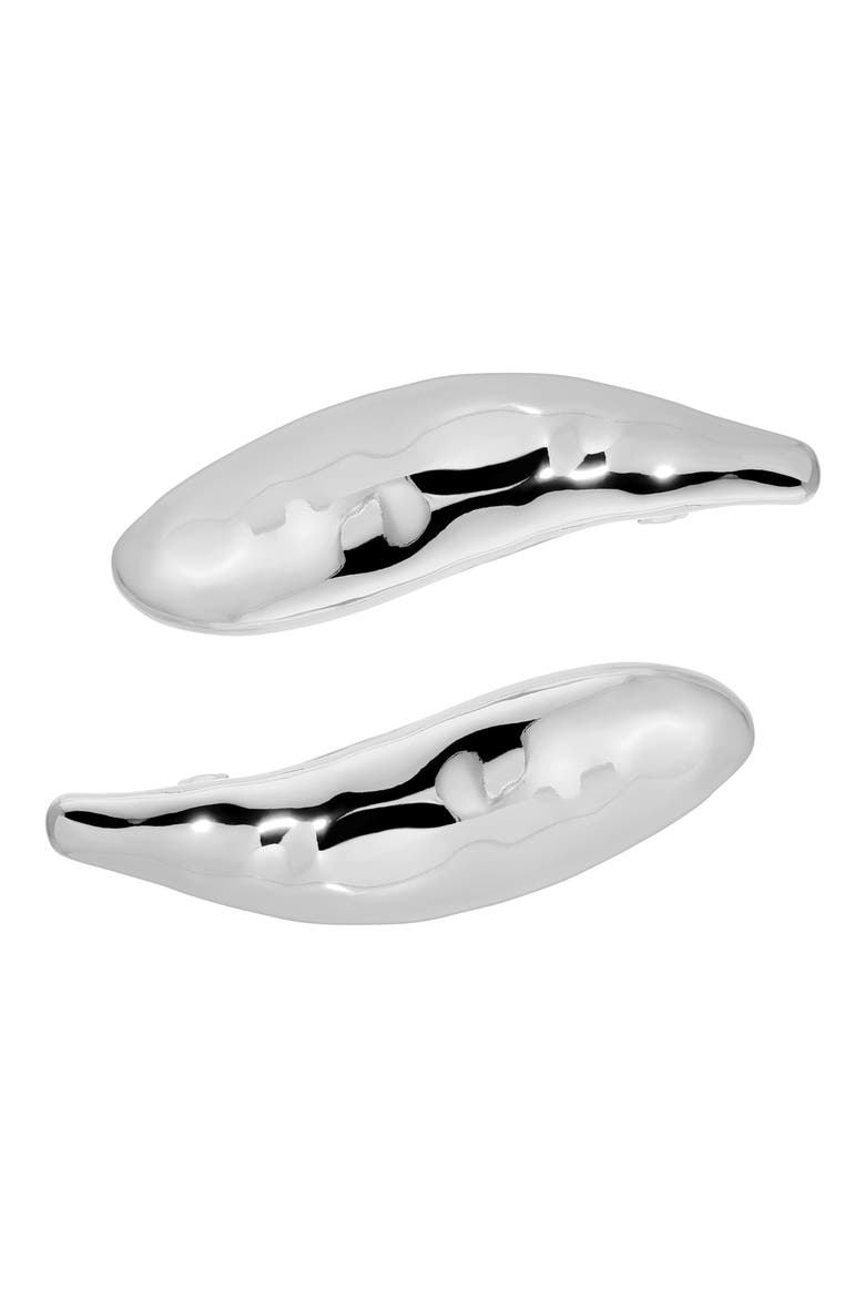 Sophisticated Metal 2-Pack Barrettes, Main, color, SILVER