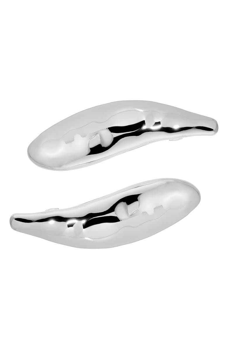 Ettika Sophisticated Metal 2-Pack Barrettes, Main, color, Silver