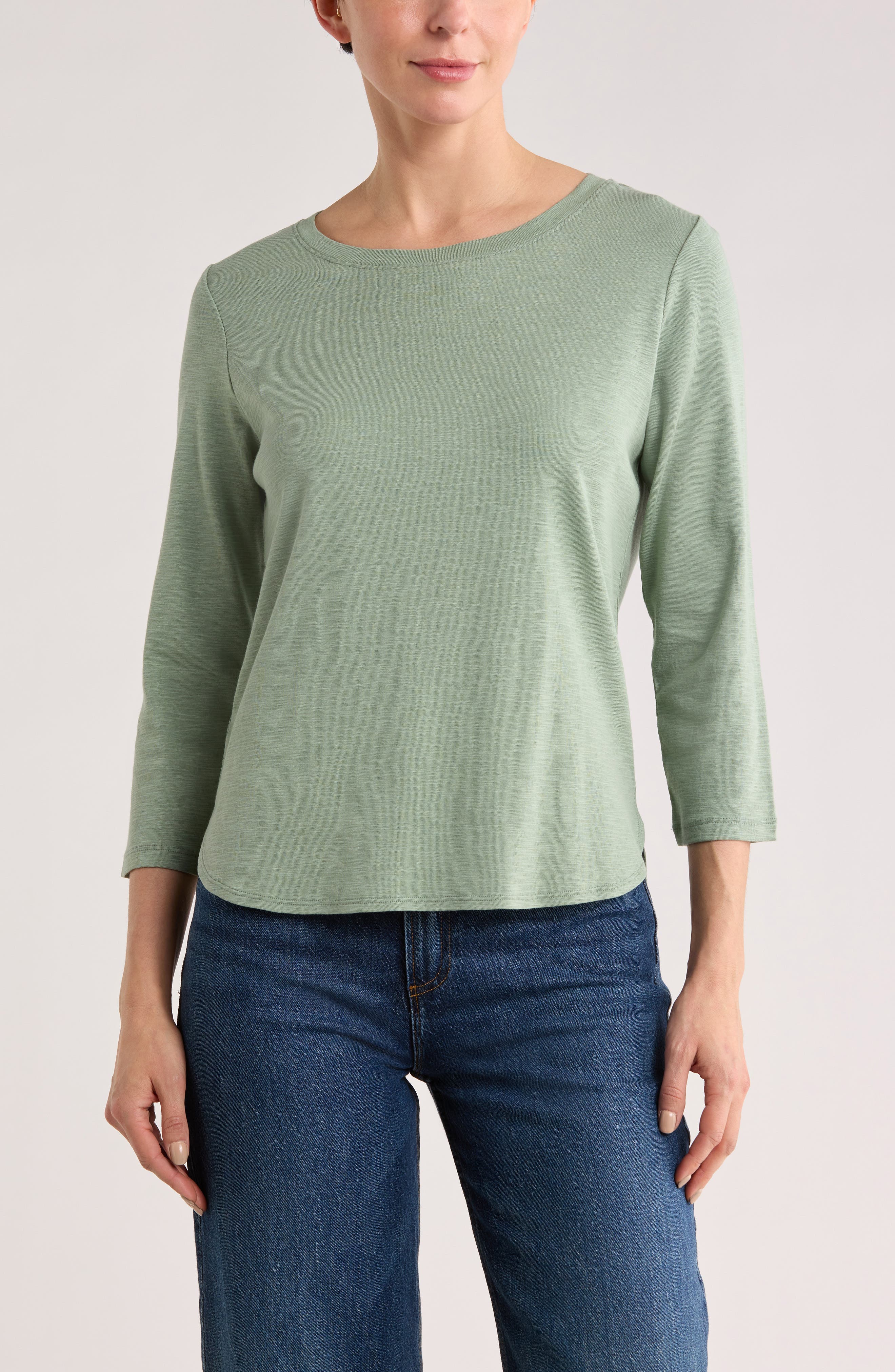 Tommy Bahama Ribbed High-Low Cotton Shirt