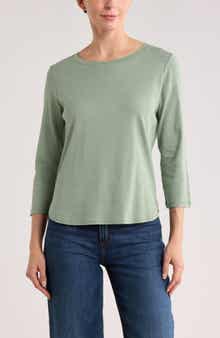 Tommy Bahama Ribbed High-Low Cotton Shirt