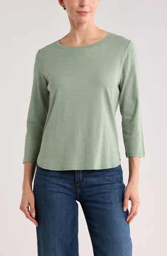 Tommy Bahama Ribbed High-Low Cotton Shirt