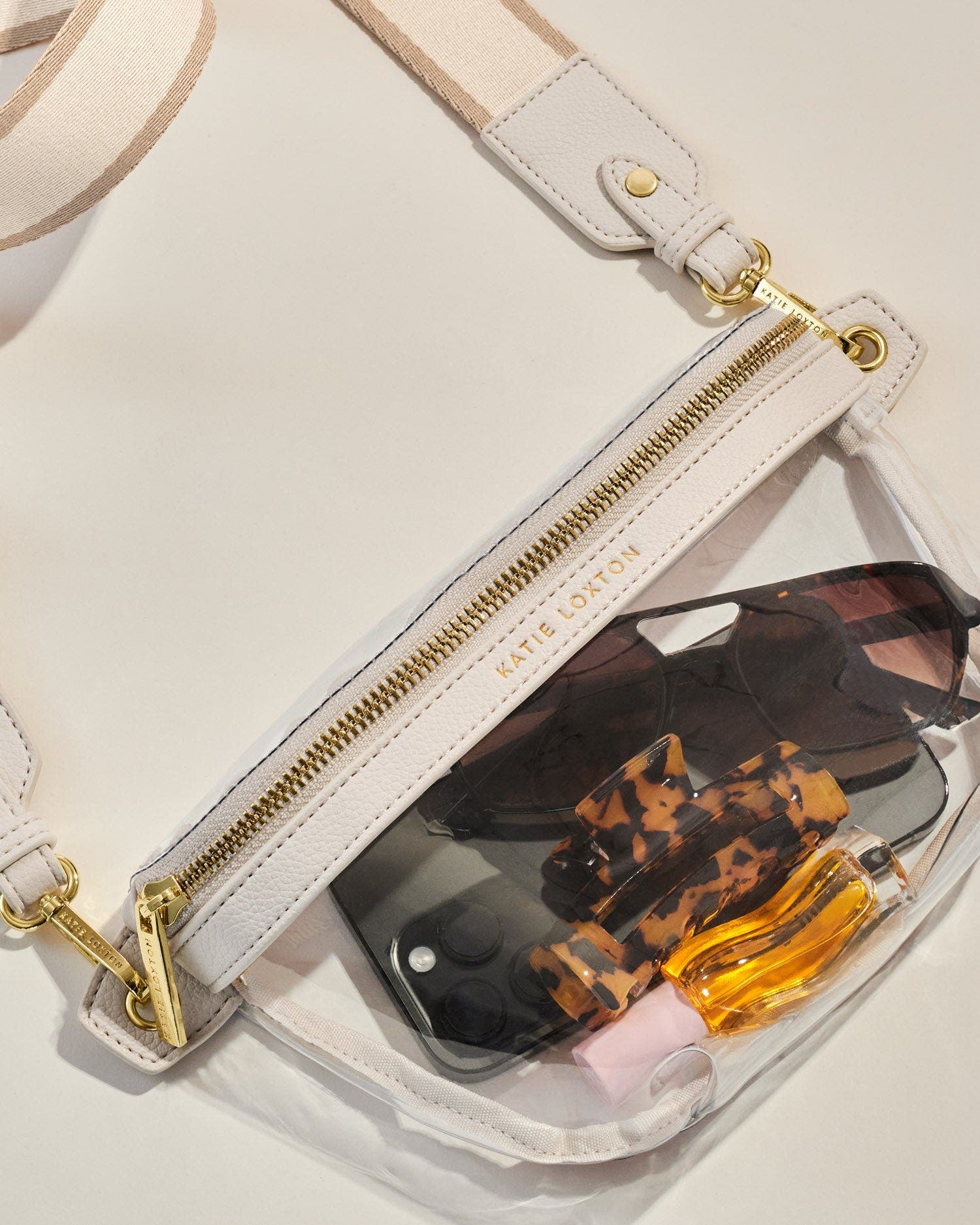 Katie Loxton Stadium Belt Bag in Off White, Alternate, color, Off-White