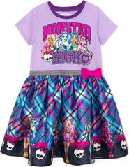 Monster High Pleated Plaid Dress