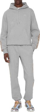 Burberry Check Trim Cotton Jogging Pants