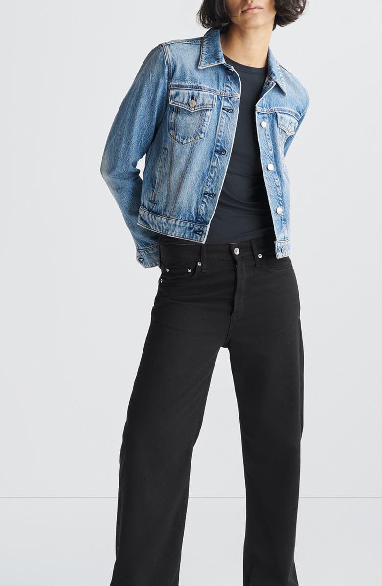 rag & bone Luca Long Sleeve Jersey T-Shirt, Alternate, color, Black