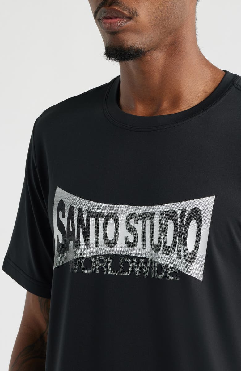SANTO STUDIO Ciao Tech Logo Graphic T-Shirt, Alternate, color, Black
