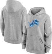 Nike Women's Nike Heather Gray Detroit Lions Club Fleece Pullover Hoodie