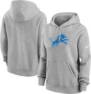 Nike Women's Nike Heather Gray Detroit Lions Club Fleece Pullover Hoodie