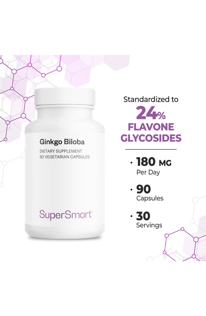 SuperSmart Ginkgo Biloba 180mg per Day, Alternate, color, NO COLOR