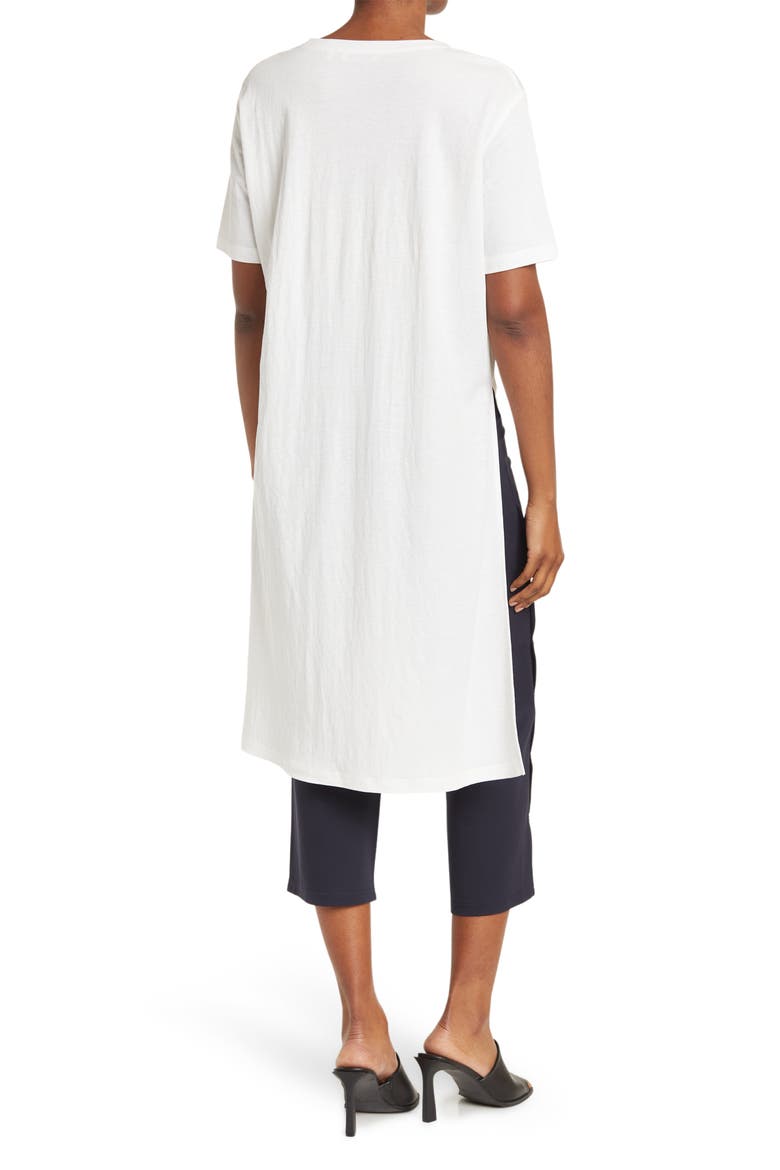 Hi-Lo Short Sleeve Tunic, Alternate, color, WHITE