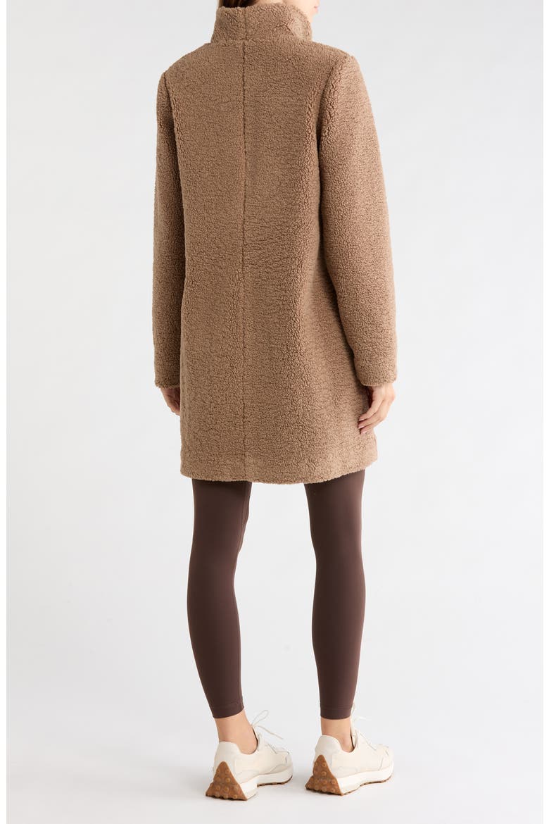 Berber Faux Shearling Long Coat, Alternate, color, CARIBOU