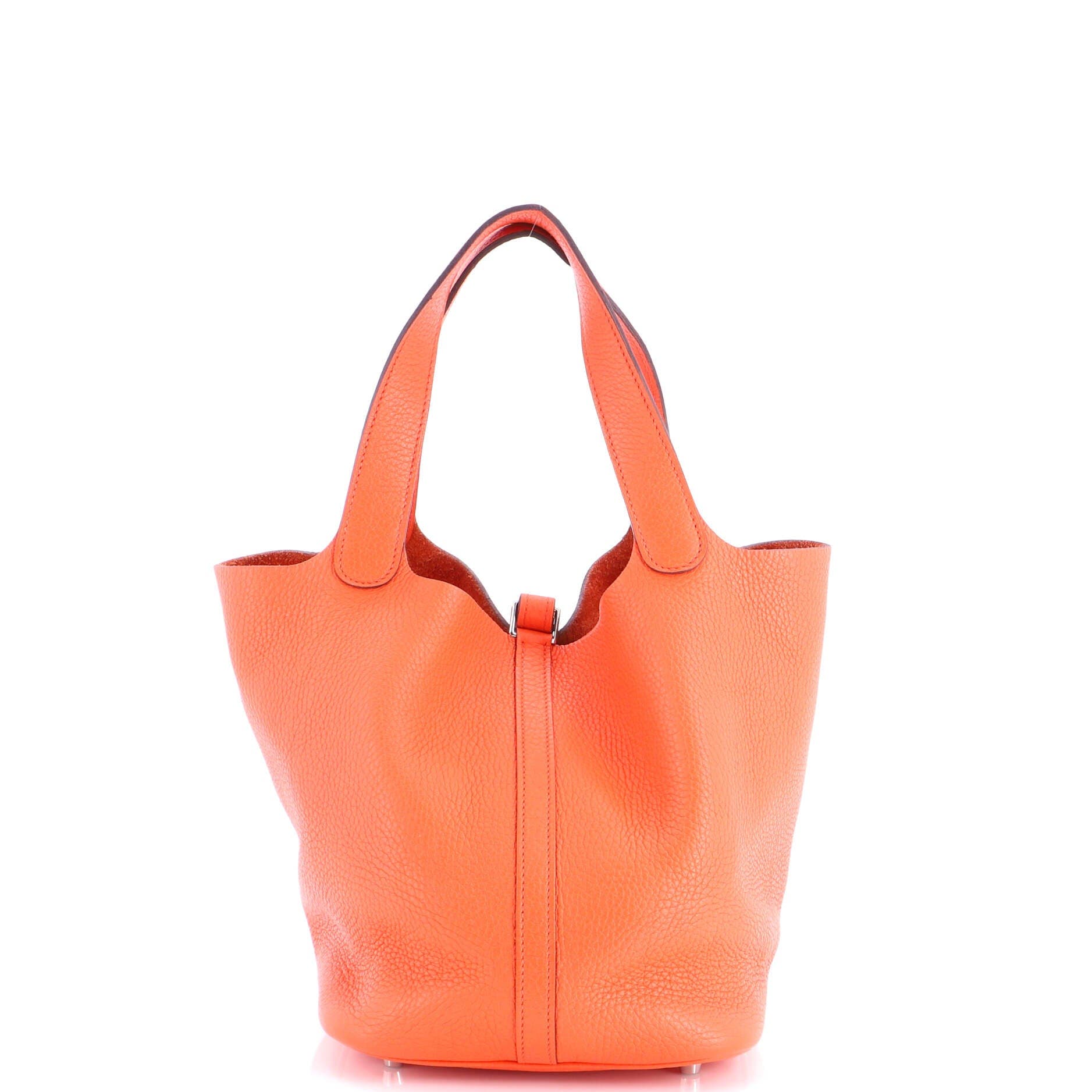 Picotin Lock Bag Clemence MM, Alternate, color, Orange