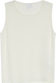 Eleventy Sequin Embellished Silk & Cotton Sweater Vest