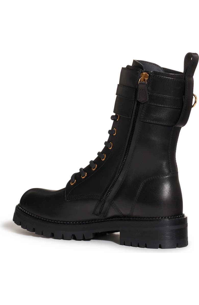 Versace Safety Pin Combat Boot, Alternate, color,