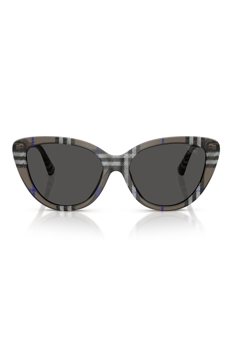 55mm Cat Eye Sunglasses, Main, color, DARK GREY