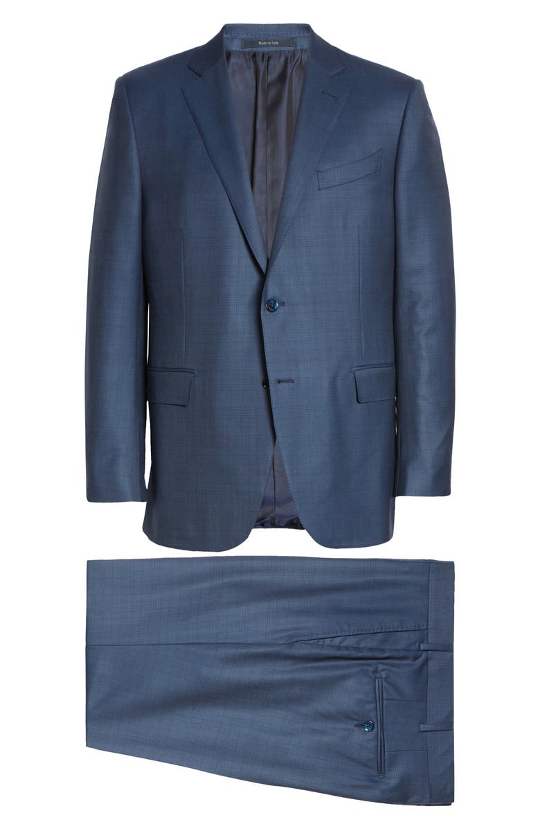 ZEGNA Ermenegildo Zegna Milano Classic Fit Plaid Wool Suit, Main, color, 