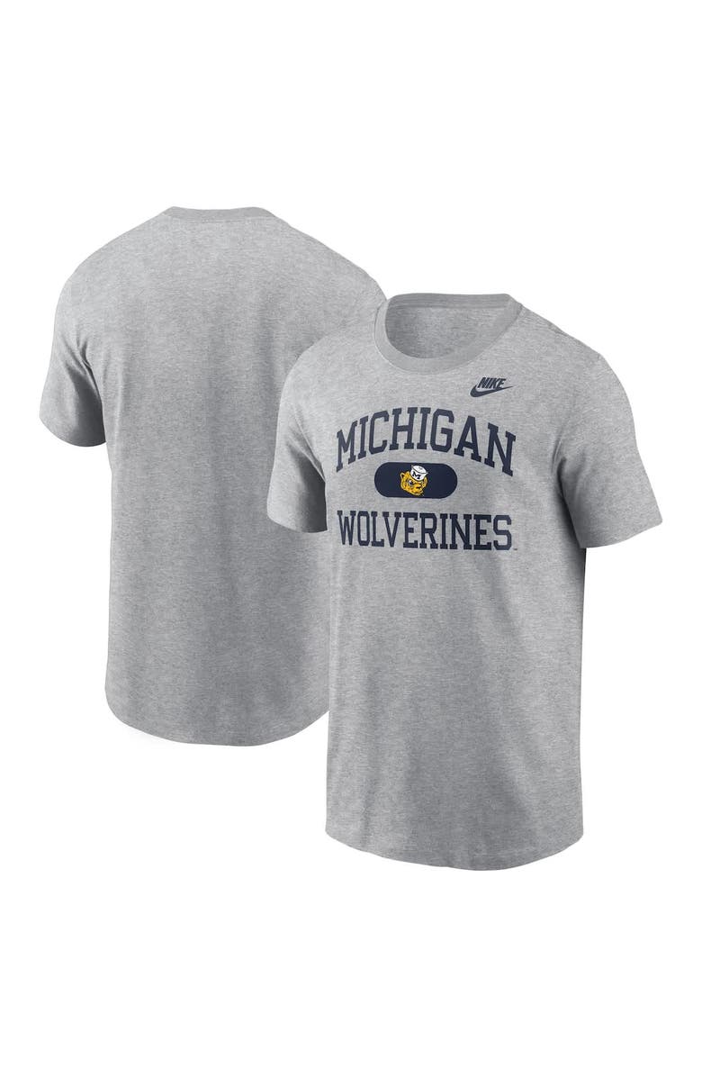 Nike Men's Nike Heather Gray Michigan Wolverines Legacy Alma Mater T-Shirt, Alternate, color, Heather Gray