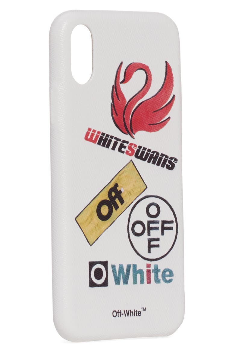 Multilogo iPhone X Case, Alternate, color, WHITE MULTICOLOR