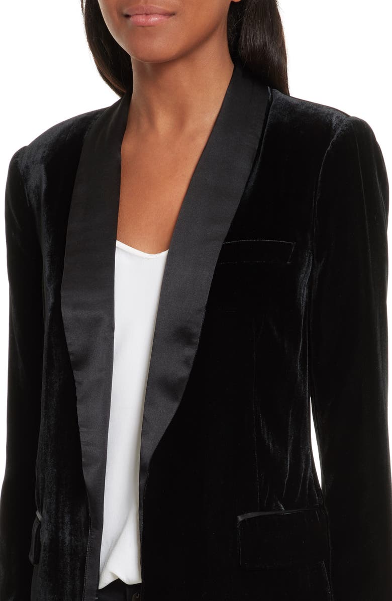 Joie Mehira H Velvet Blazer, Alternate, color, 
