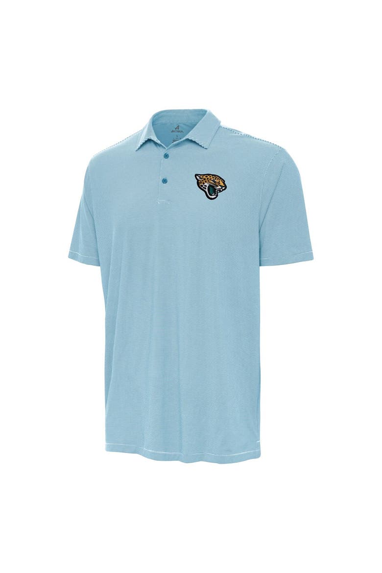 Men's Antigua Teal/White Jacksonville Jaguars Twine Performance Polo, Main, color, Teal