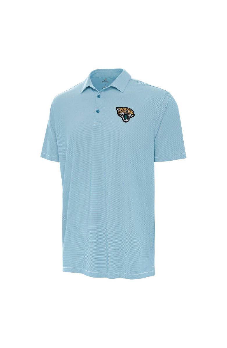 ANTIGUA Men's Antigua Teal/White Jacksonville Jaguars Twine Performance Polo, Main, color, Teal