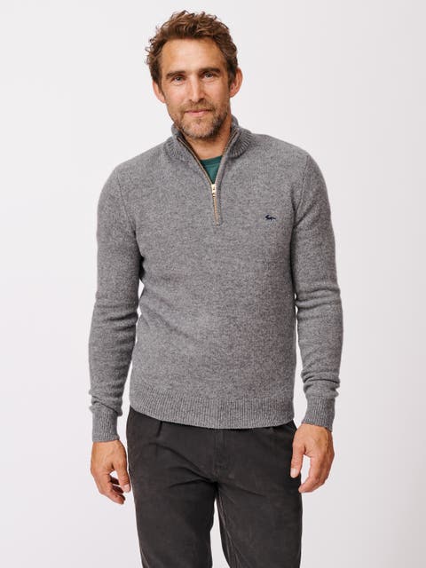 Pepper Lambswool Zip Neck Sweater