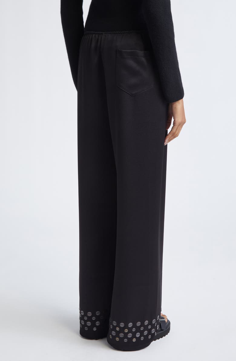 Siedrés Manoce Embellished Wide Leg Drawstring Pants, Alternate, color, Black