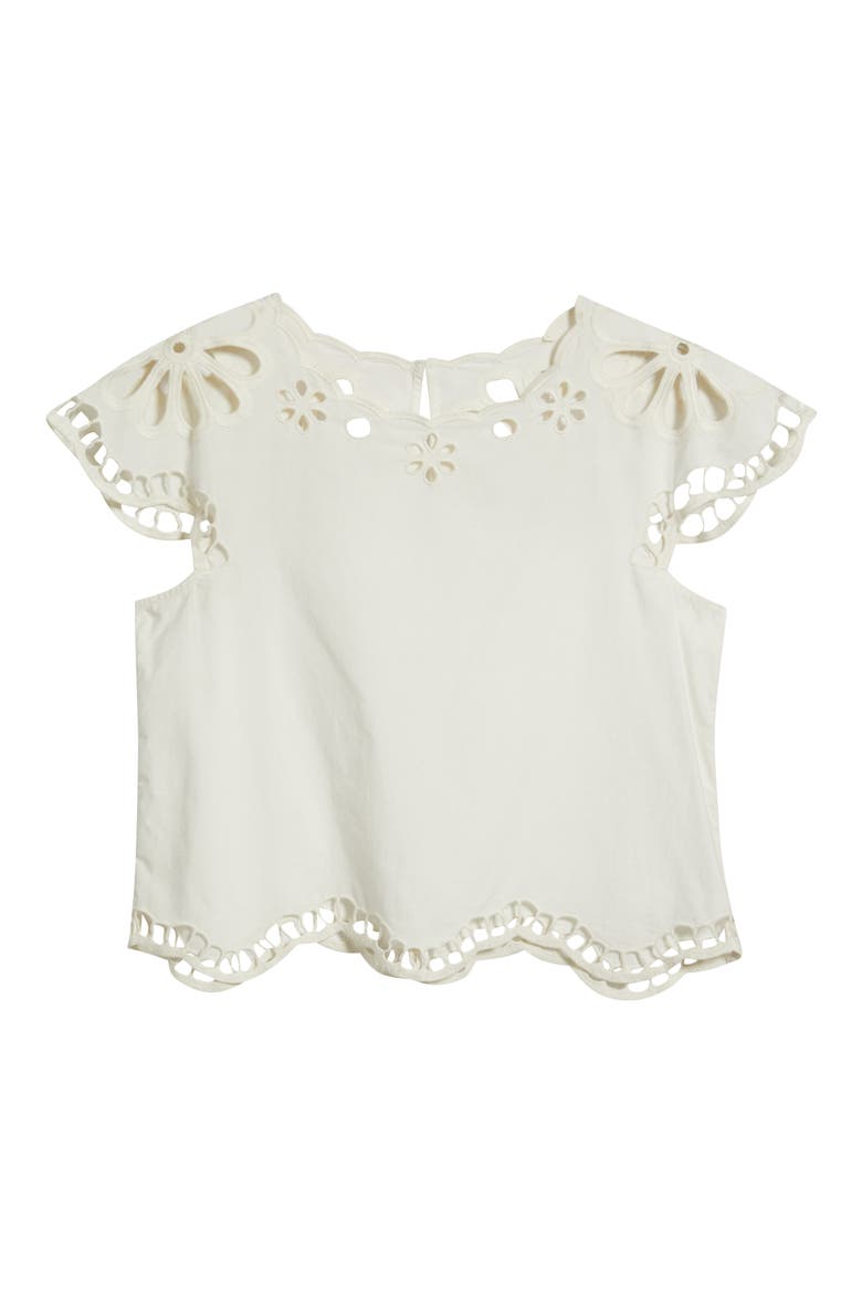 The Super Bloom Eyelet Top, Alternate, color, WHITE