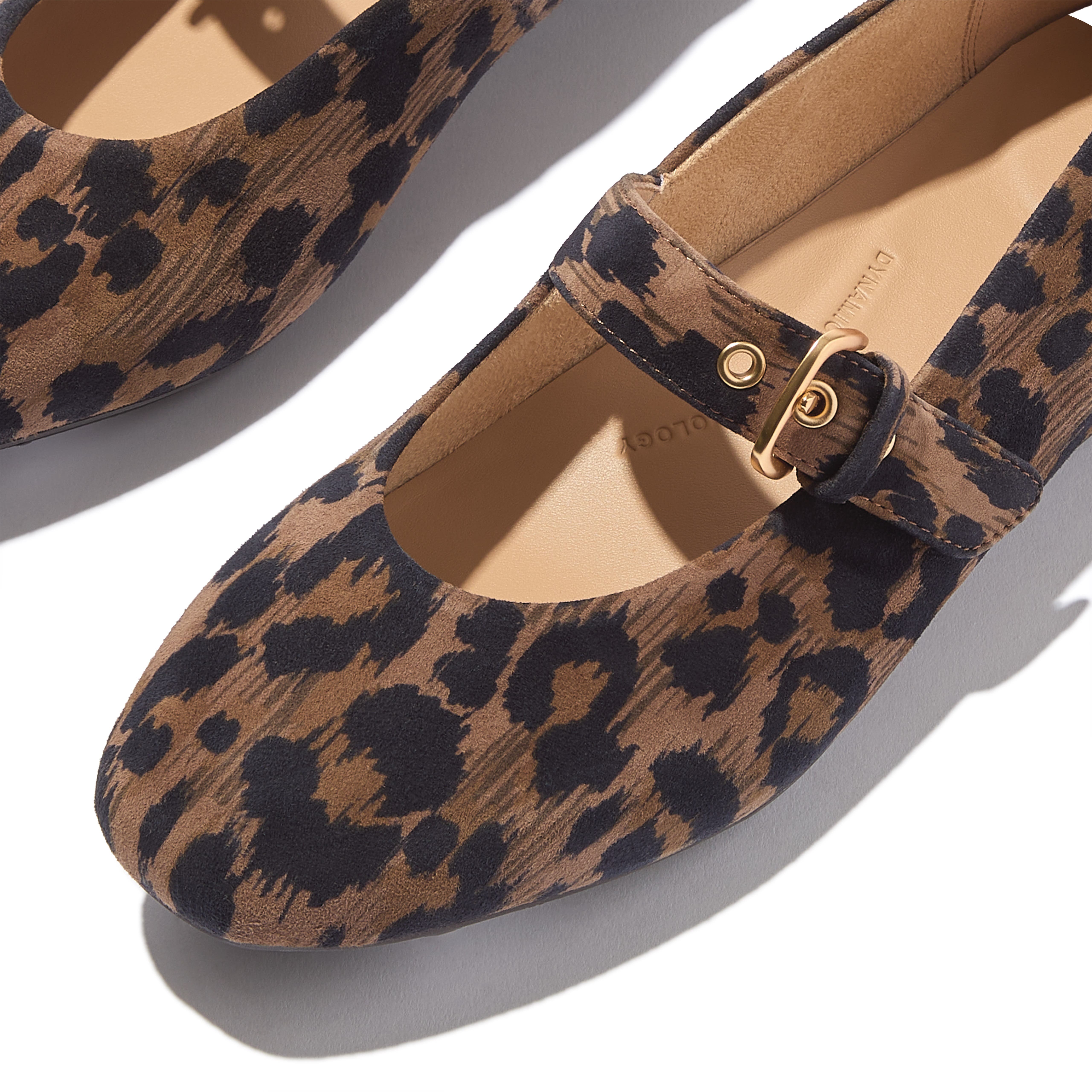 FitFlop Delicato Leopard Suede Mary Janes, Alternate, color, Chocolate Mix