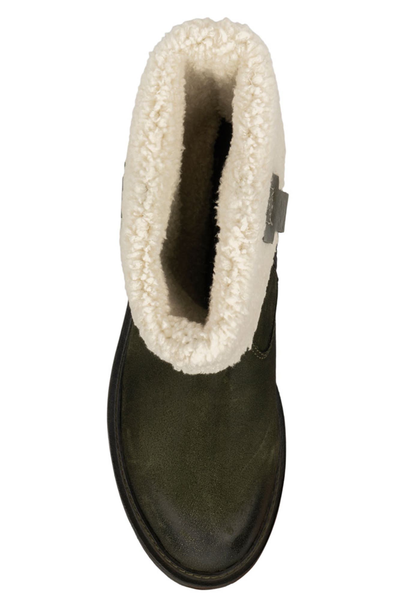 VINTAGE FOUNDRY Trina Faux Fur Trimmed Boot, Alternate, color, Green
