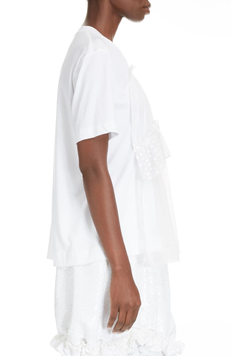 Simone Rocha Sequin Tulle Panel T-Shirt, Alternate, color, 