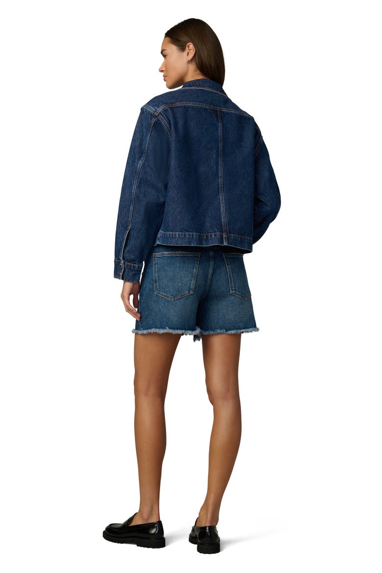 The Farah Zip Denim Jacket, Alternate, color, RIPPLE